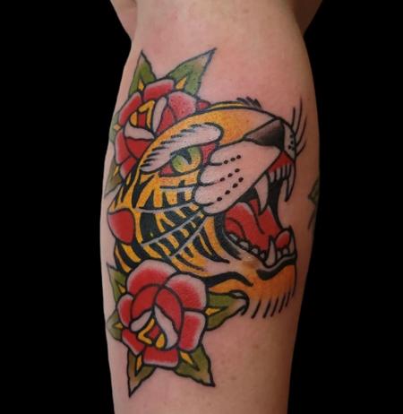 Quade Dahlstrom - Quade Dahlstrom Tiger with Roses